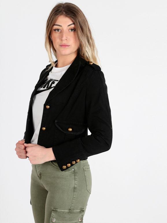 Women's cotton jacket with golden buttons