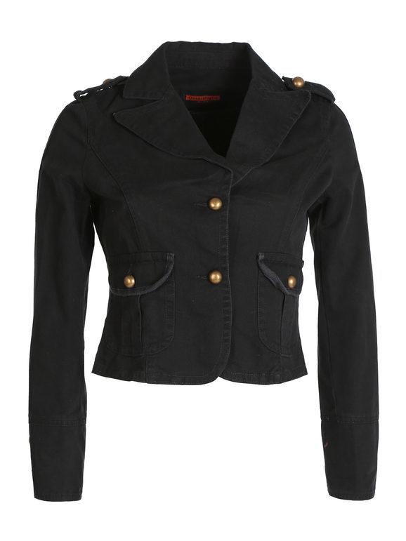 Women's cotton jacket with golden buttons