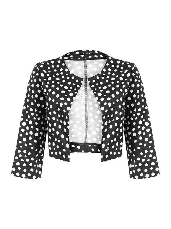 Women's cotton jacket with polka dots