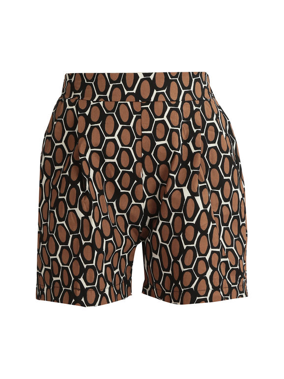 Women's cotton shorts with prints