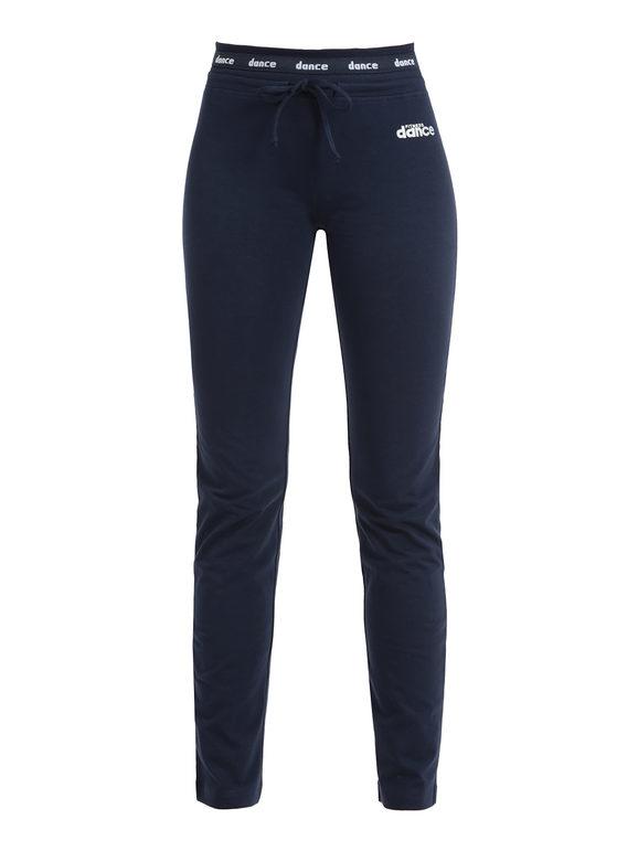Women's cotton sports trousers with lettering