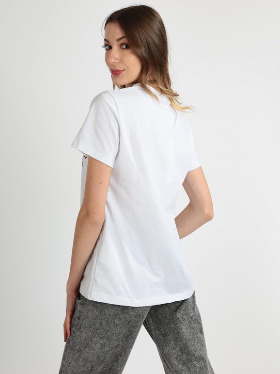 Women's cotton T-shirt with writing