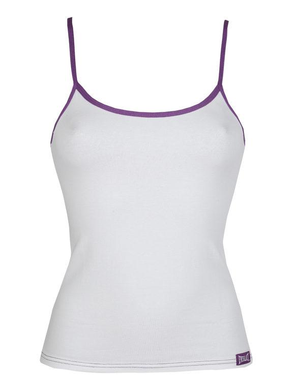 Women's cotton tank top with shoulder straps