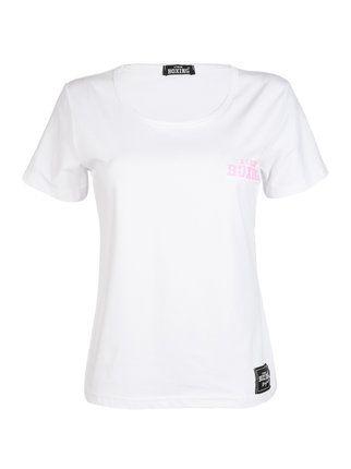 Women's crew neck T-shirt with writing