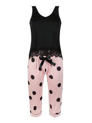 Women's cropped pajamas with lace