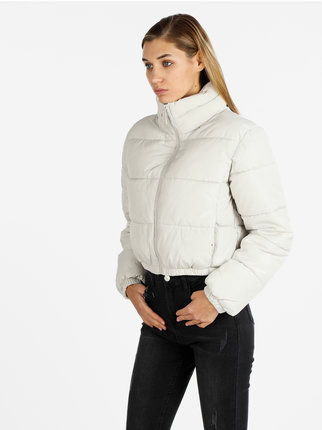 Women's cropped puffer down jacket