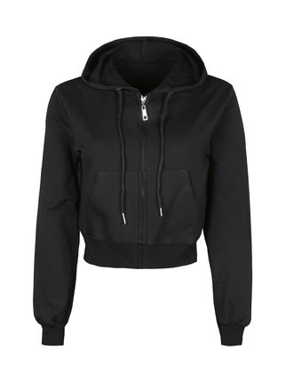 Women's cropped sweatshirt with hood