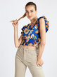Women's cropped top with floral print