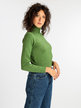 Women's cropped turtleneck pullover