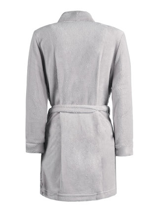 Women's eco-fur dressing gown