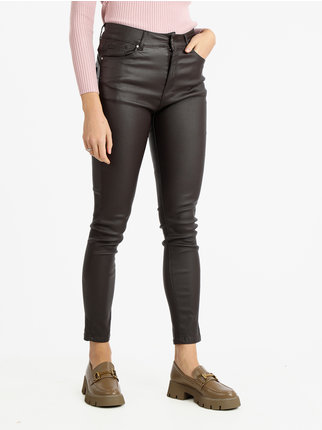 Women's eco-leather trousers