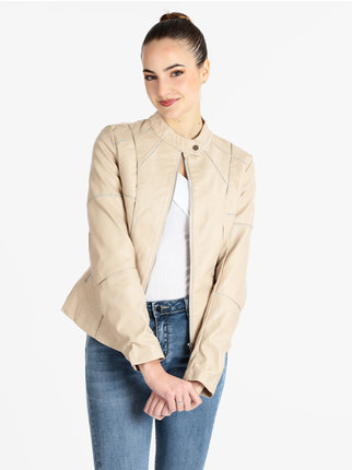 Women's faux leather jacket