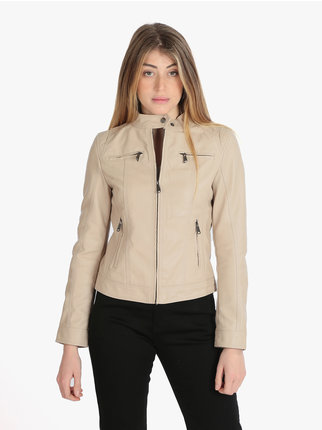 Women's faux leather jacket
