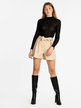 Women's faux leather shorts with belt