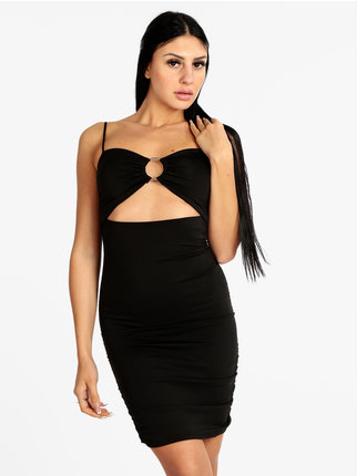 Women's fitted draped dress