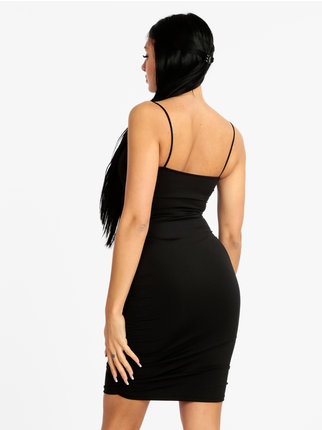 Women's fitted draped dress