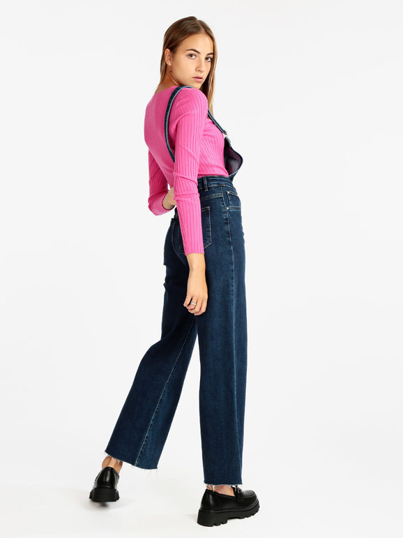 Women's flared jeans dungarees