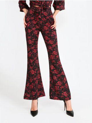 Women's flared trousers with prints