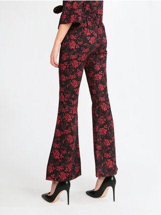 Women's flared trousers with prints