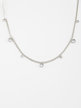 Women's flat necklace with rhinestones