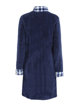 Women's fleece dressing gown with zip
