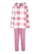 Women's fleece pajamas with zip and hood