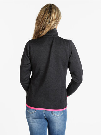 Women's fleece sweatshirt with zip