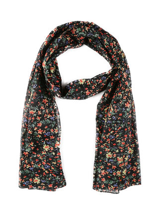 Women's floral cotton scarf