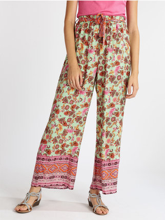 Women's floral palazzo pants