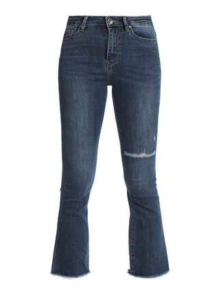 Women's fringed flared jeans