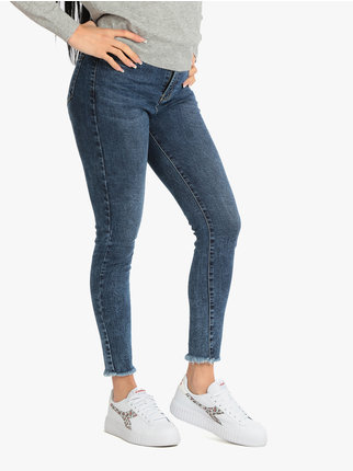 Women's fringed push-up jeans