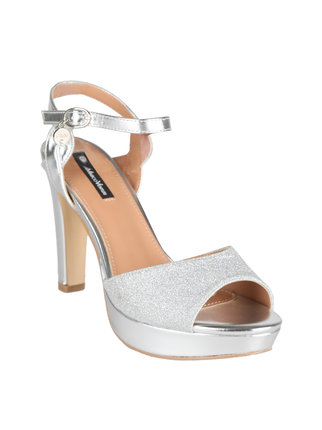 Women's glitter heeled sandals