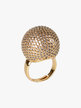 Women's glittering ball ring
