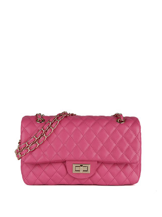 Women's handbag quilted in faux leather