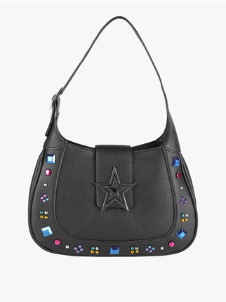 Women's handbag with colored studs