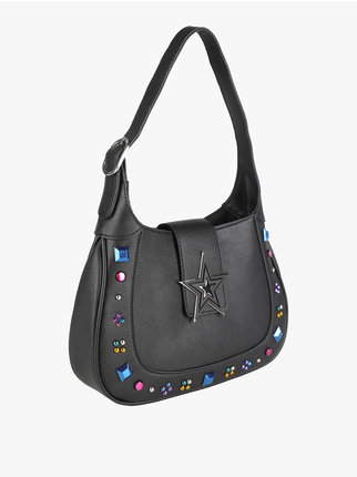 Women's handbag with colored studs