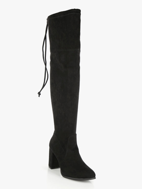 Women's high heel suede boots