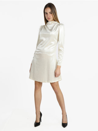 Women's high-necked dress with long sleeves
