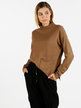 Women's high-necked sweater with pocket