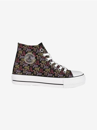 Women's high-top sneakers with print