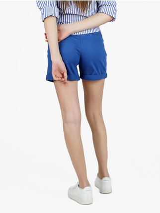 Women's high-waisted cotton shorts