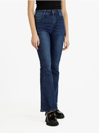 Women's high-waisted flared jeans