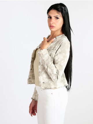 Women's jacket in shaded color jeans