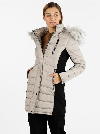 Women's jacket with furry hood