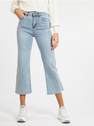 Women's jeans with rhinestones