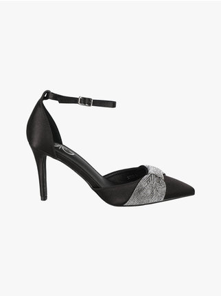 Women's jewel pumps with stiletto heel