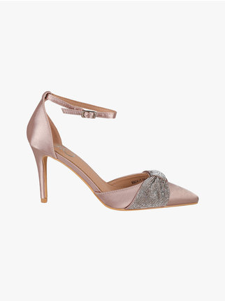 Women's jewel pumps with stiletto heel