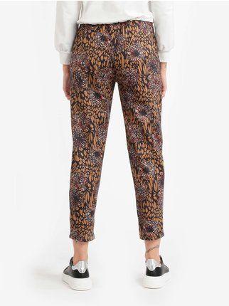 Women's jogger trousers with animalier pattern