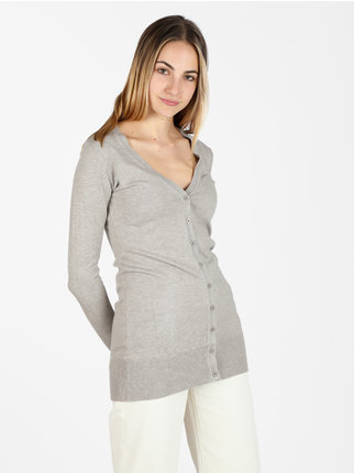 Women's knitted cardigan with buttons