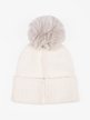 Women's knitted hat with pompom